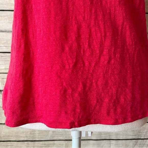 Majestic Filatures Women's Linen/Elastane Short Sleeve Crewneck Pink Tee - Picture 8 of 13